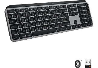 LOGITECH MX Keys für Mac , Tastatur, kabellos, Space Grau