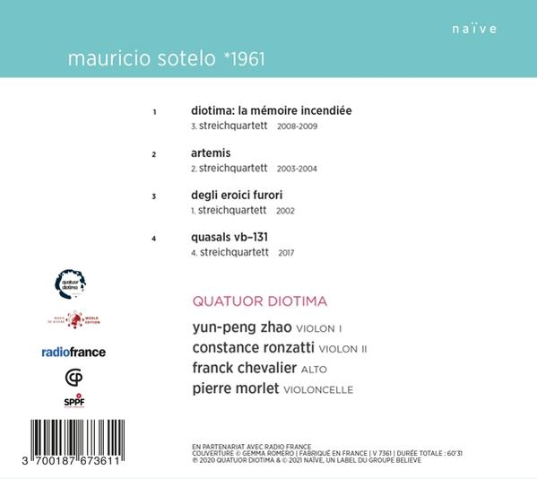 Quatuor Diotima - Mauricio Sotelo String Quartets  - (CD)