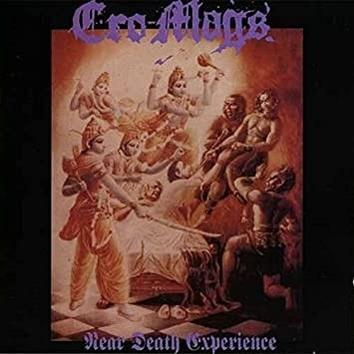 Albumcover: Cro-Mags' 'Near Death Experience', religiöse Kunst, Figuren auf einem Bett.