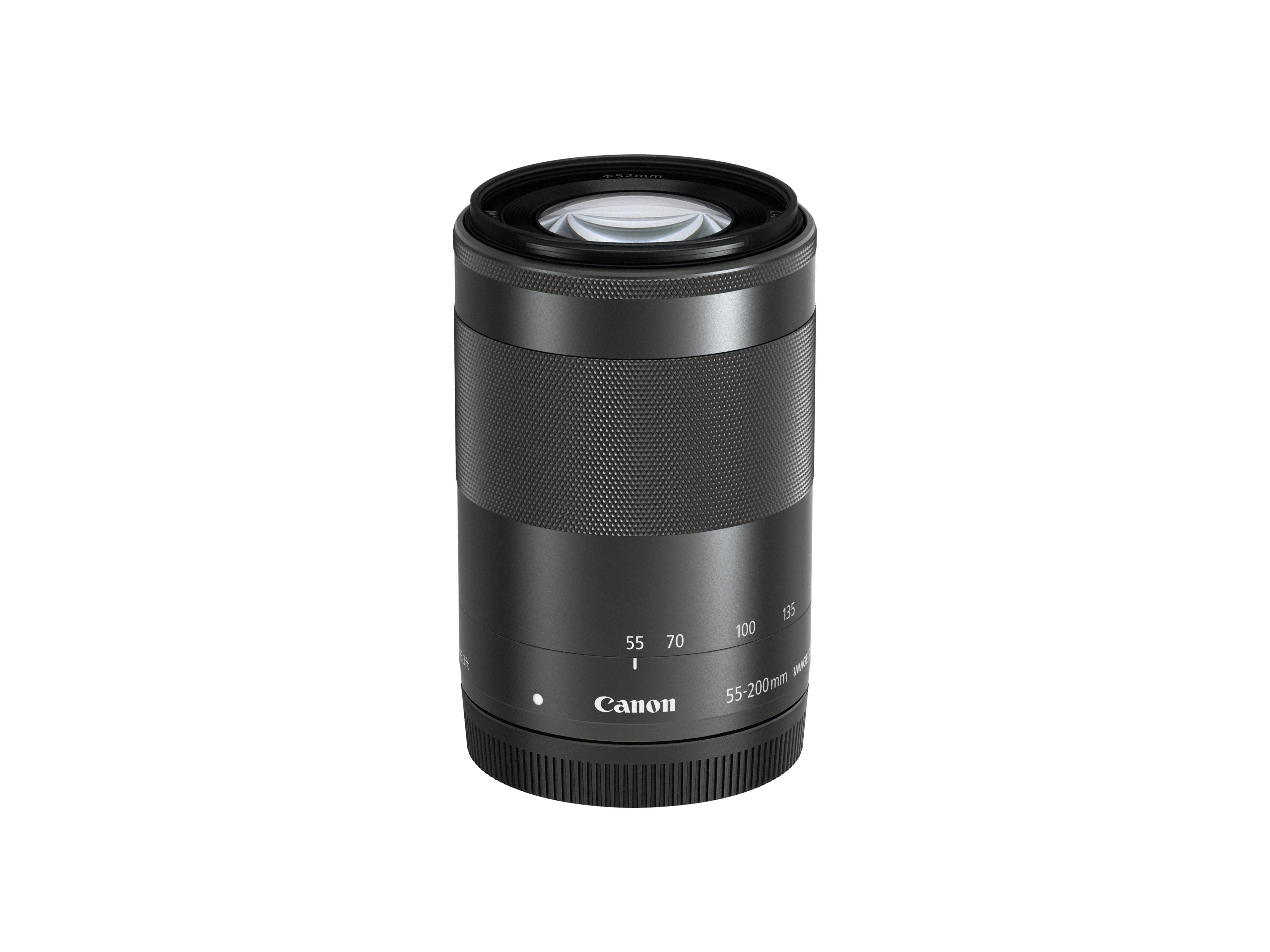CANON Canon EOS M50 MK II Kit Systemkamera mit Objektiv 15-45 mm + 55-200 mm, 7,5 cm Display Touchscreen, WLAN
