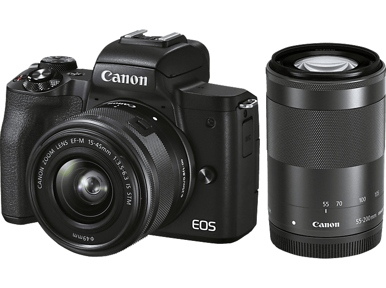 CANON Canon EOS M50 MK II Kit Systemkamera mit Objektiv 15-45 mm + 55 ...