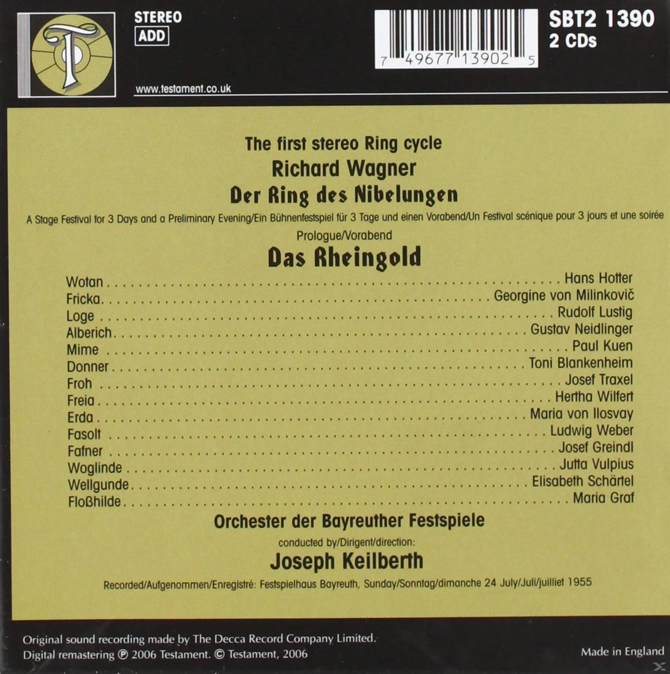 Joseph Keilberth, VARIOUS - Das Rheingold (Bayreuth 1955)  - (CD)