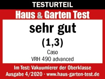Testergebnis-Label mit deutschem Text: sehr gut (1,3).