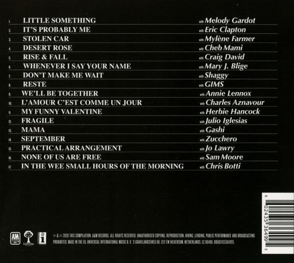Dos d'un CD avec liste des titres et crédits. Fond blanc.
