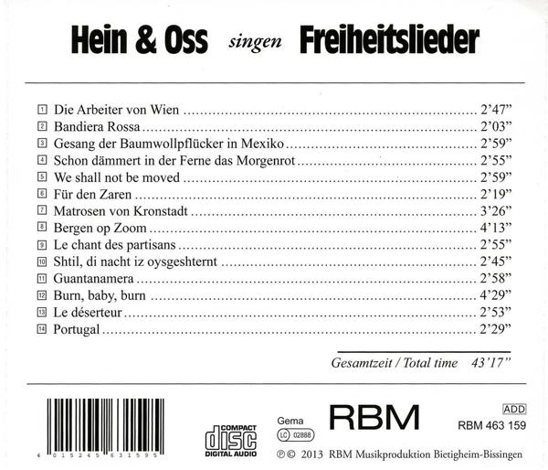 Hein & Oss - Hein & Oss Singen Freiheitslieder  - (CD)