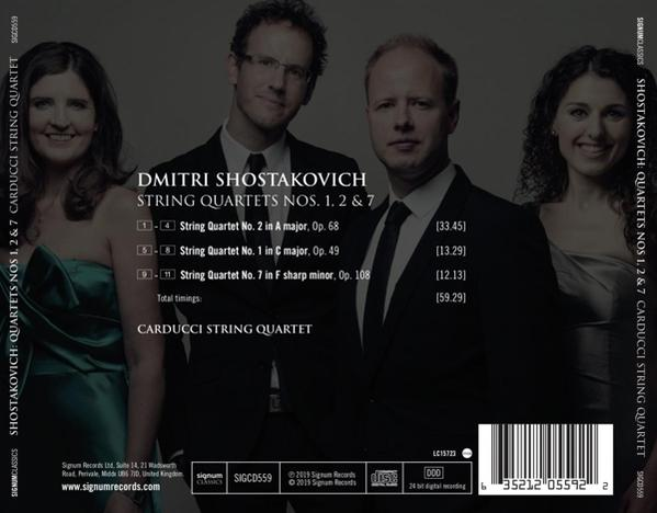 Carducci Quartet - Streichquartette 1,2 & 7  - (CD)