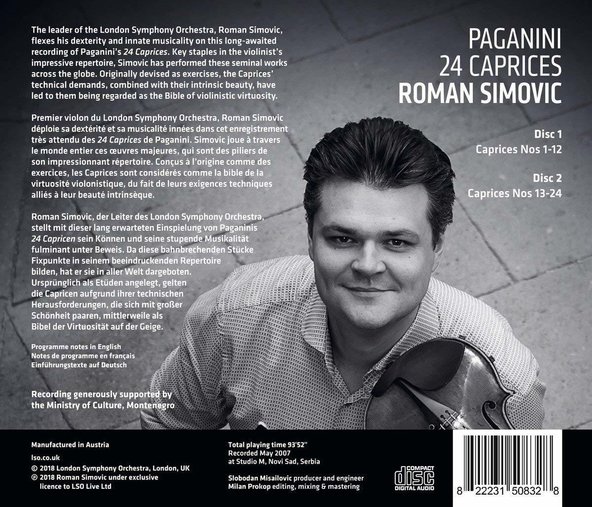 Roman Simovic - 24 CAPRICES  - (CD)