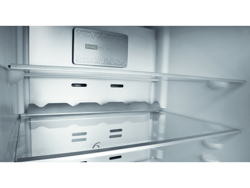Frigorífico combi - Whirlpool W9921CW2, 355 l, No Frost, 201.3 cm, Estantes de cristal, Blanco