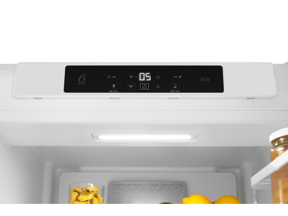 Frigorífico combi - Whirlpool W9921CW2, 355 l, No Frost, 201.3 cm, Estantes de cristal, Blanco
