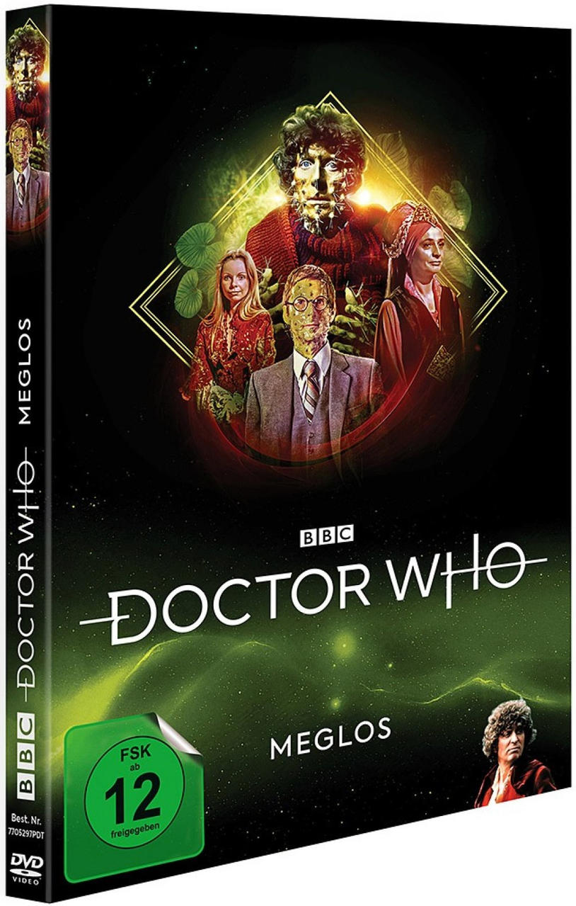 Doctor Who DVD-Cover. Es zeigt Charaktere der Serie und die Worte "Doctor Who".