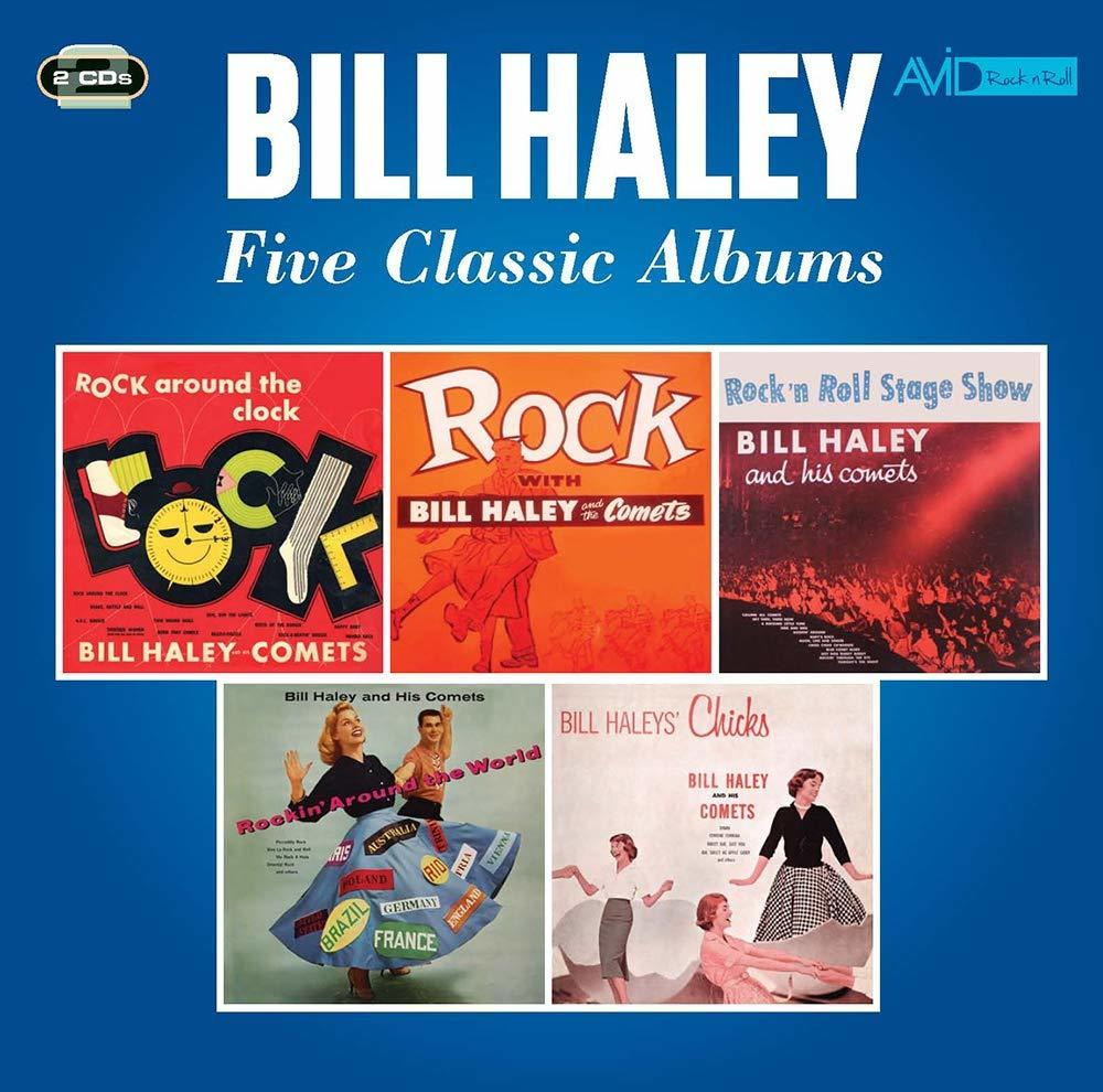 Album borítója öt Bill Haley albummal. Különböző albumborítók jelennek meg.
