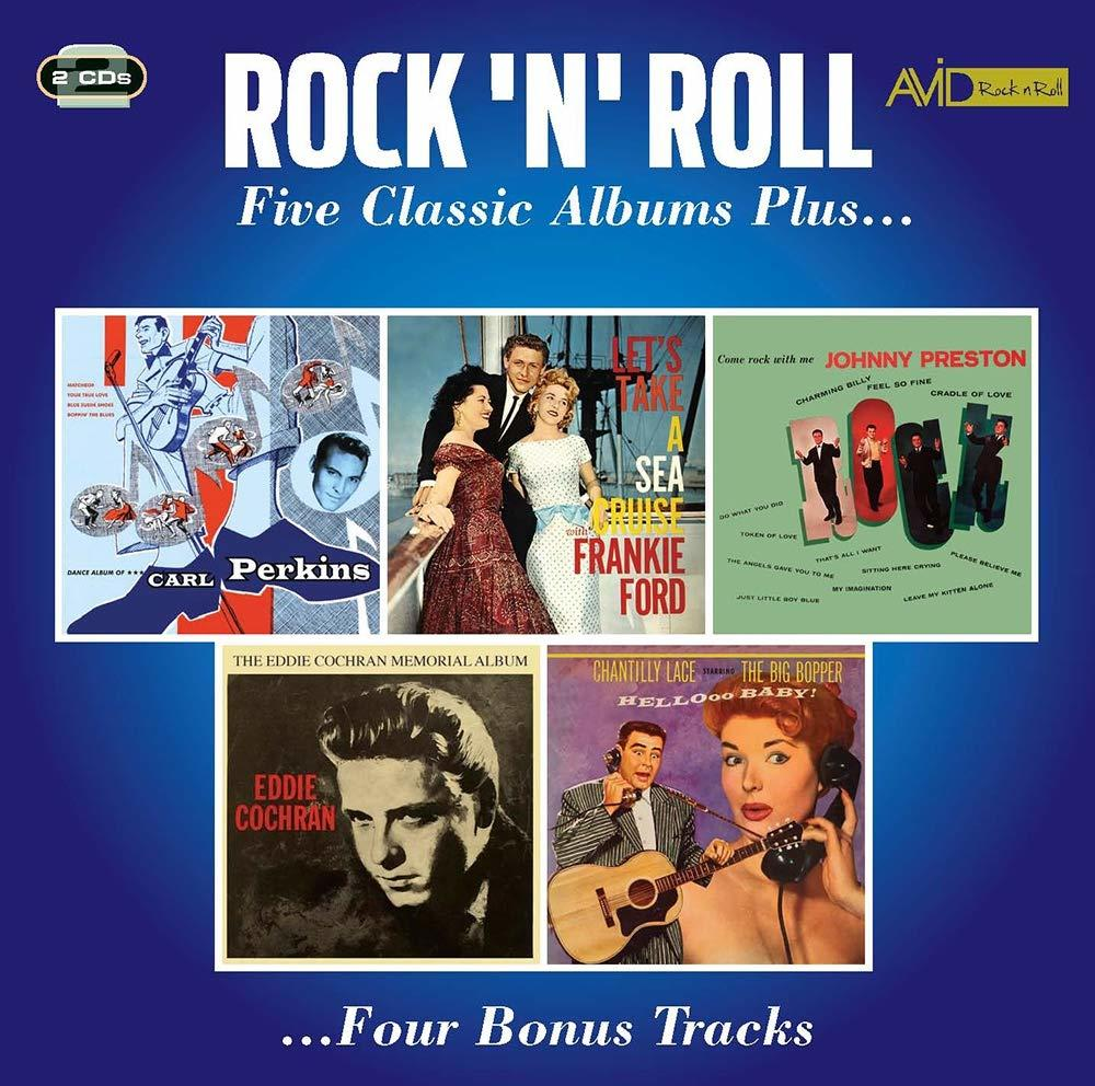 Egy CD-album öt klasszikus rock and roll albummal és négy bónusz számmal. Szöveg a borítón.
