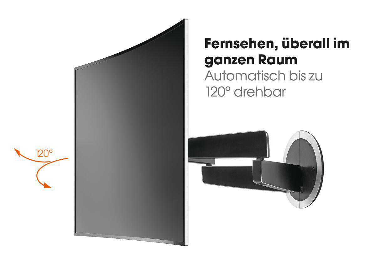 VOGEL´S Vogel's NEXT 7355 MotionMount - die TV-Wandhalterung, die sich automatisch dreht für 101-165 cm Wandhalterung, max. 65 Zoll, Schwarz