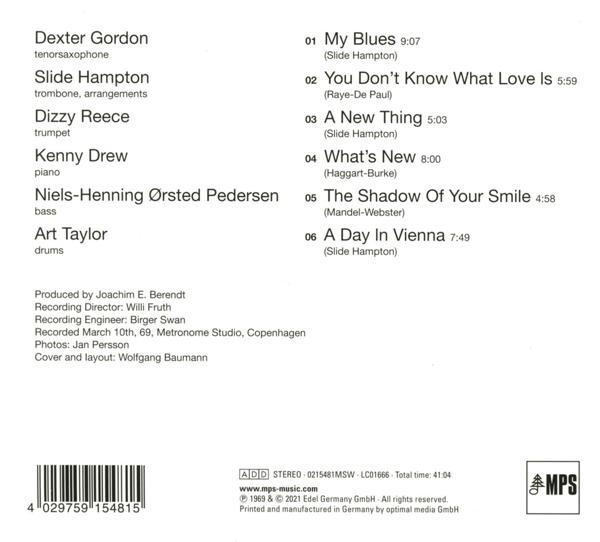 Albumcover mit Jazzmusikern. Enthält Dexter Gordon, Slide Hampton und andere.