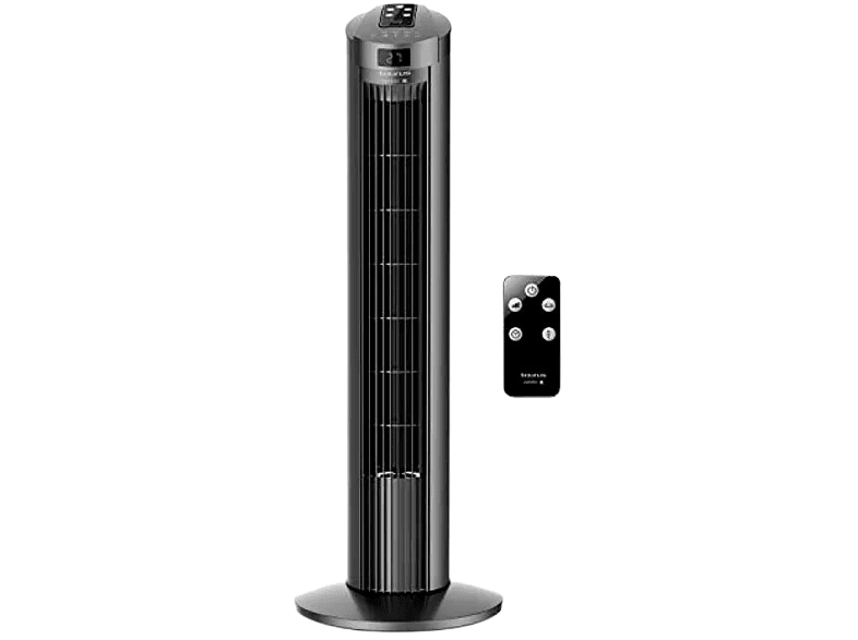 Ventilador De Torre taurus babel ii 45 digital indicador temperatura 3 velocidades modos temporizador 12h sistema oscilación mando distancia silencioso 74cm altura columna w silencioso12h 74 negro 45w rci324