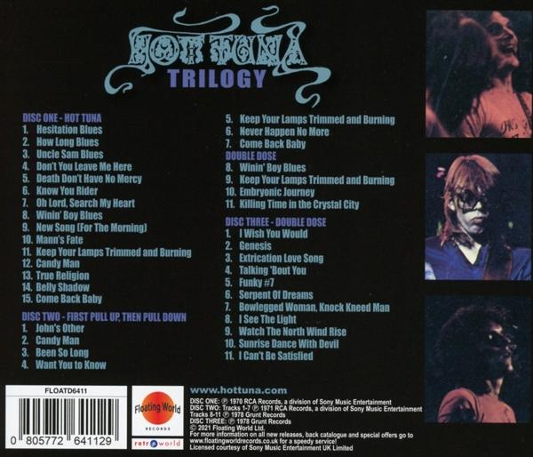 Album-Rückseite mit Text und Bildern von Musikern.