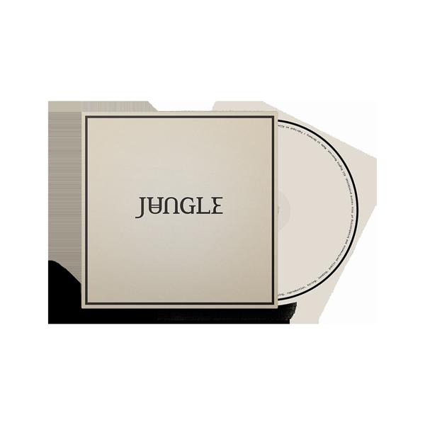 CD-Hülle mit dem Wort 'JUNGLE' und einer weißen CD im Inneren. Der Hintergrund ist hellbeige.