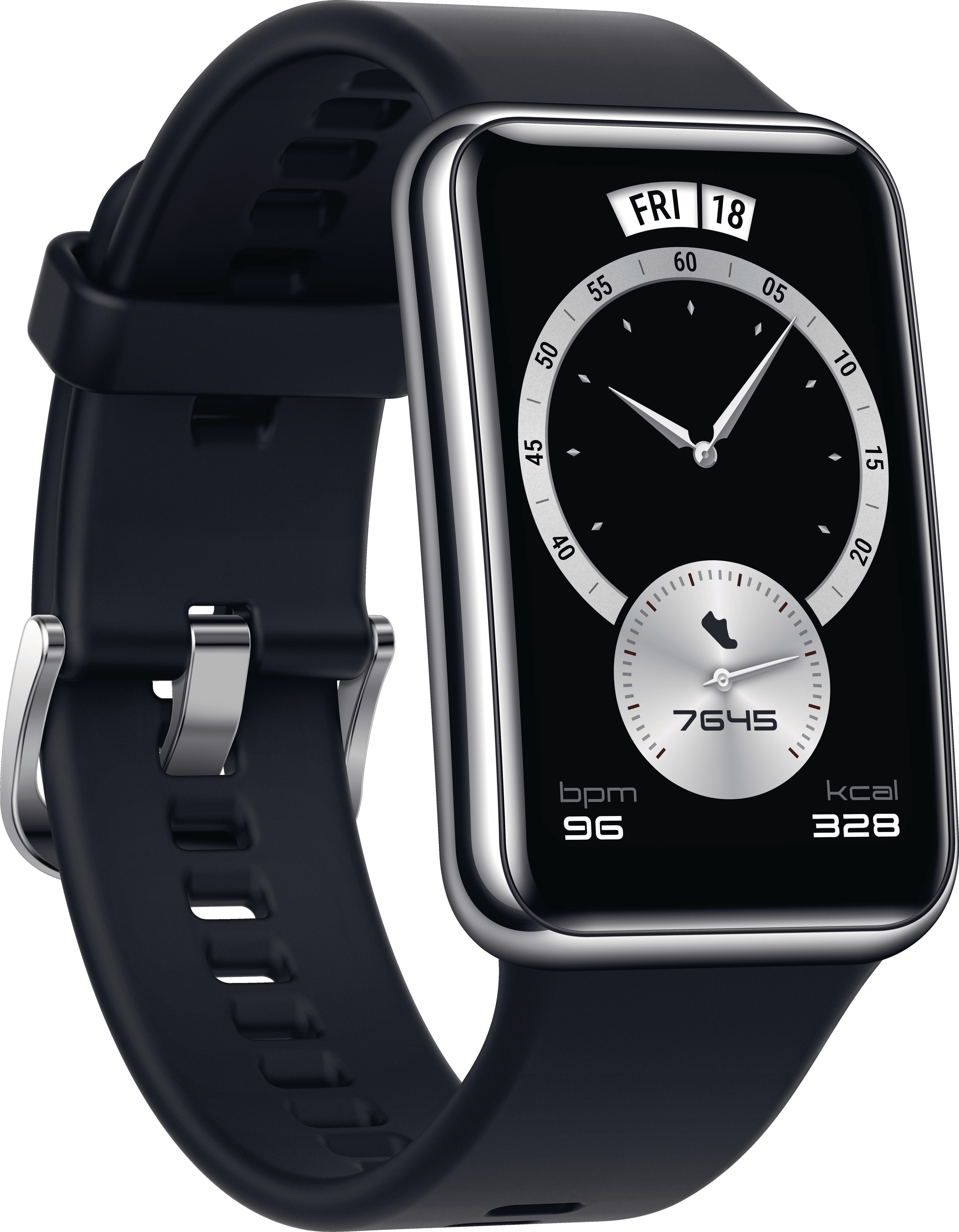 HUAWEI Watch Fit Elegant (Stia-B29) Smartwatch Kunststoff und Metallrahmen Elastomer, 130-210 mm, Midnight Black