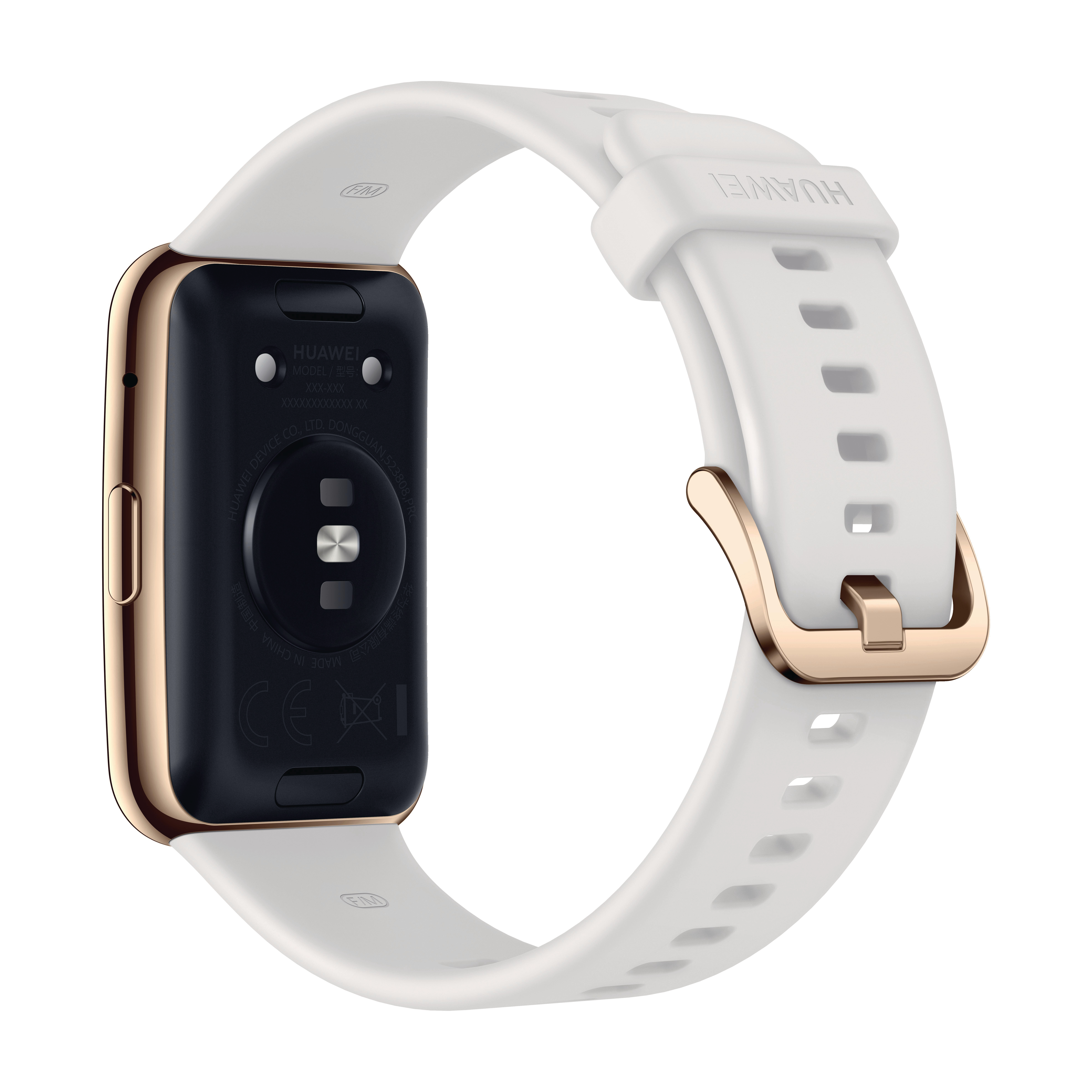 HUAWEI Watch Fit Elegant (Stia-B29) Smartwatch Kunststoff und Metallrahmen Elastomer, 130-210 mm, Frosty White