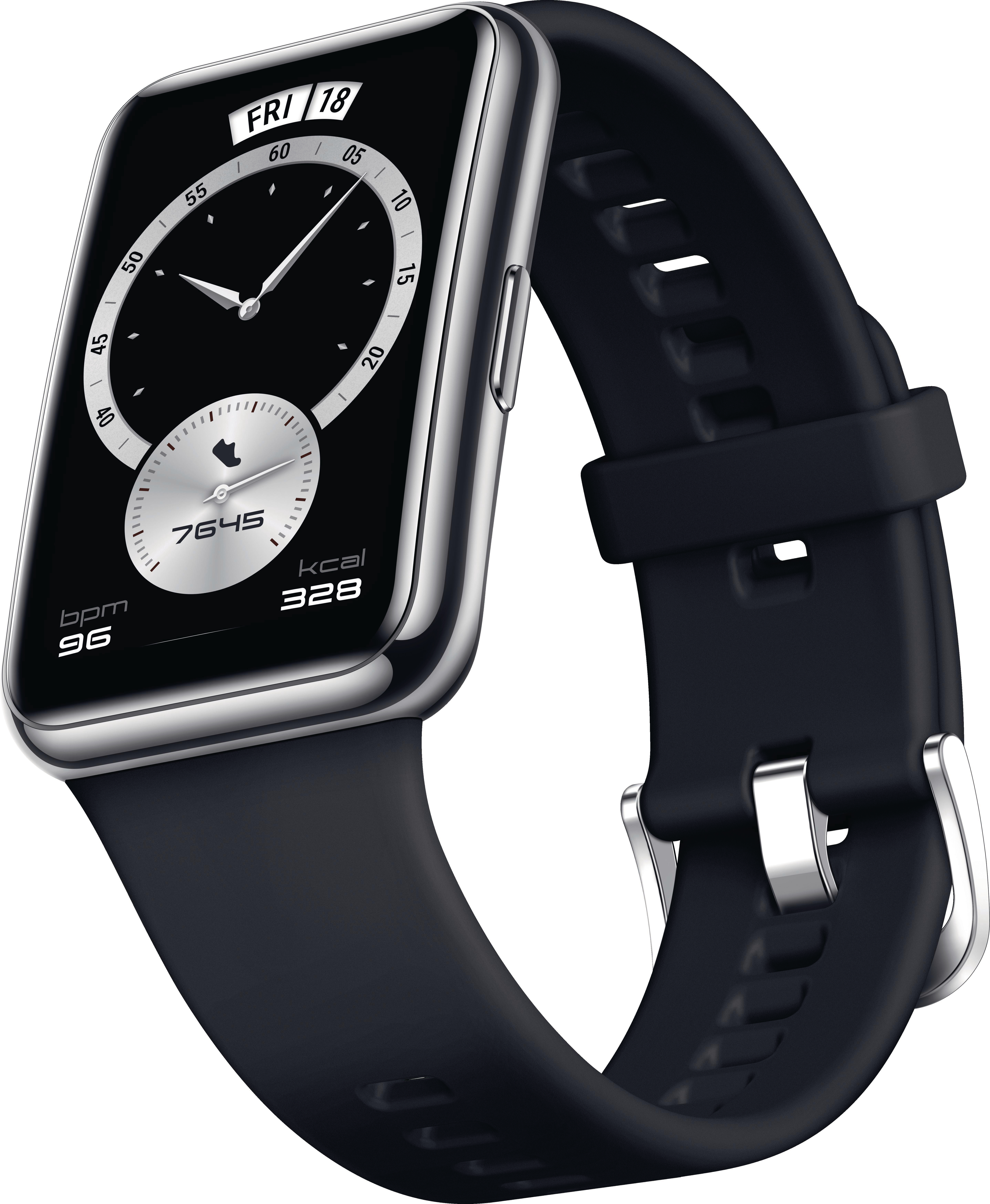 HUAWEI Watch Fit Elegant (Stia-B29) Smartwatch Kunststoff und Metallrahmen Elastomer, 130-210 mm, Midnight Black