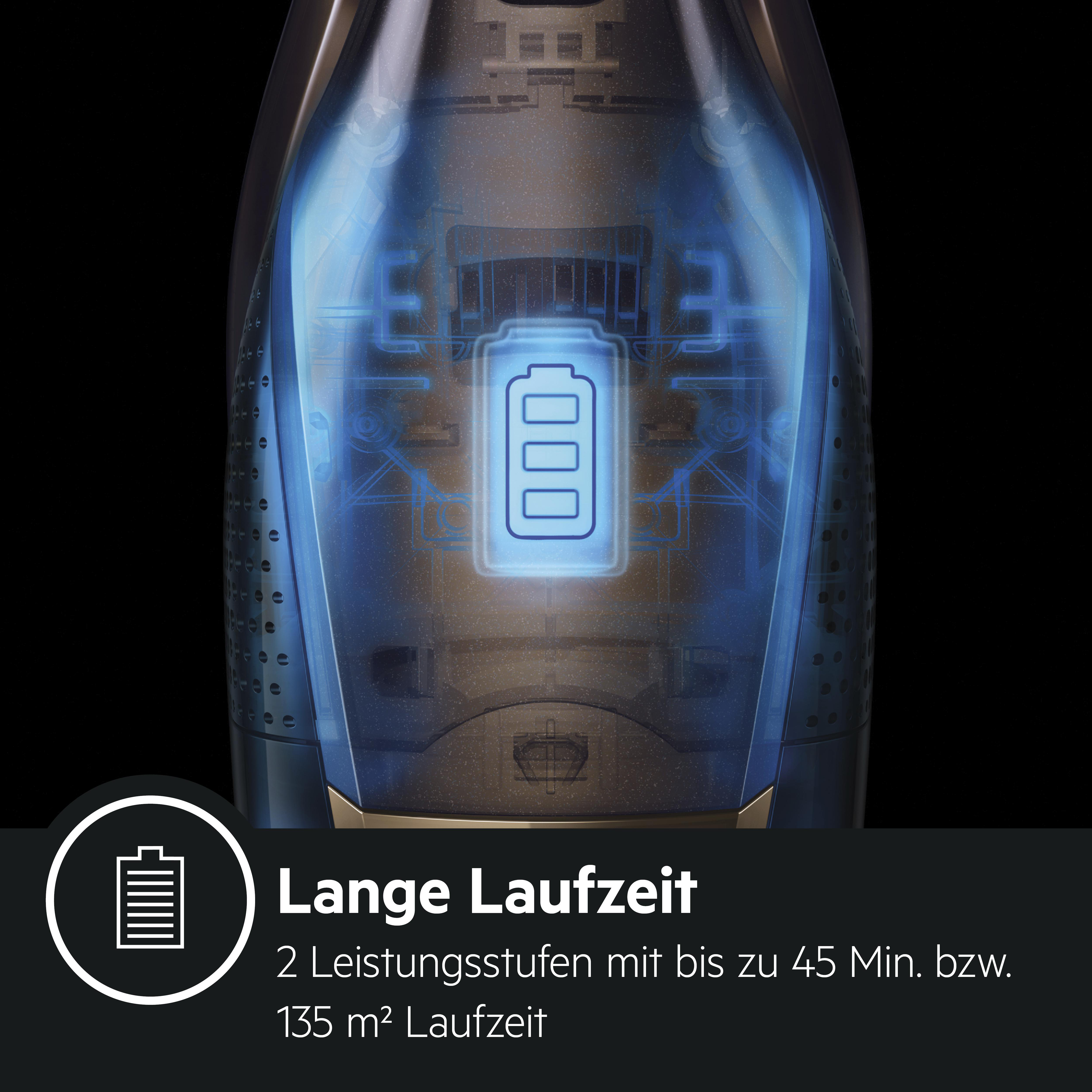 Nahaufnahme einer Batterie-Grafik mit Text, der die Akkulaufzeit angibt.