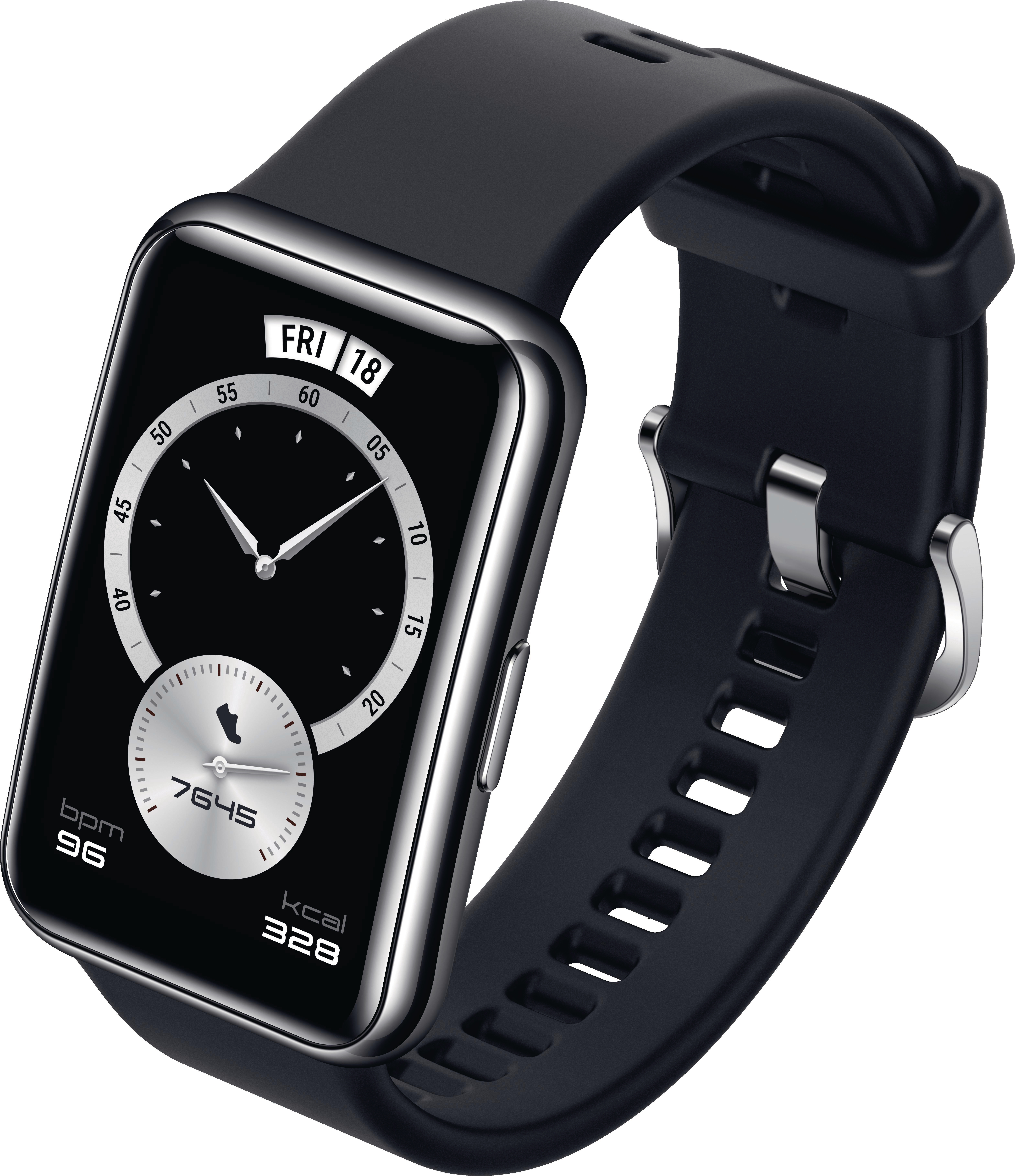 HUAWEI Watch Fit Elegant (Stia-B29) Smartwatch Kunststoff und Metallrahmen Elastomer, 130-210 mm, Midnight Black