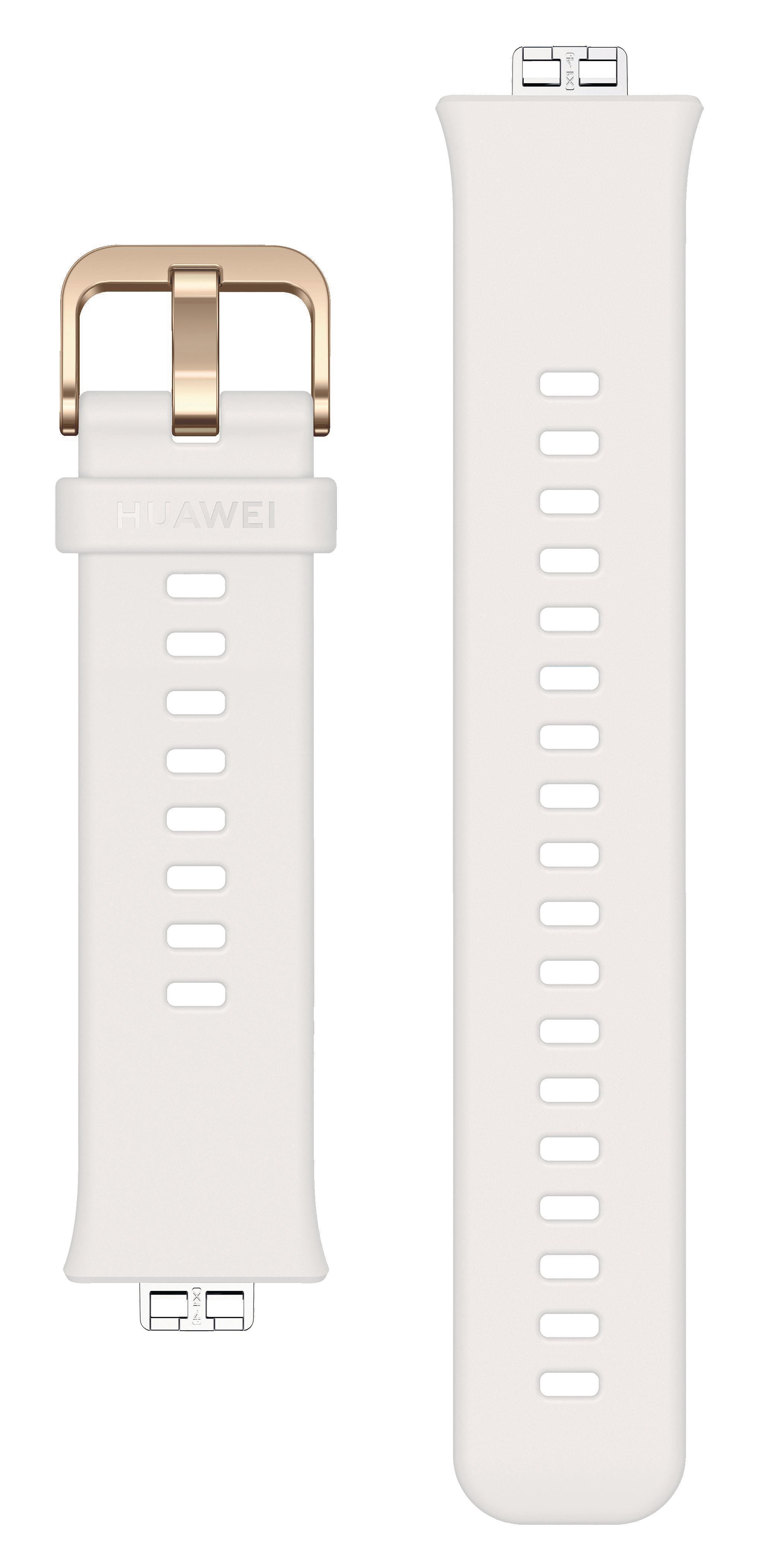 HUAWEI Watch Fit Elegant (Stia-B29) Smartwatch Kunststoff und Metallrahmen Elastomer, 130-210 mm, Frosty White