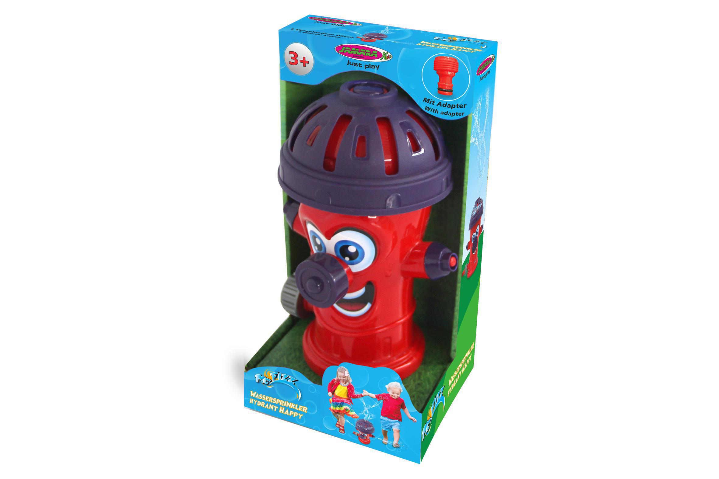 JAMARA Mc Rot/Lila Hydrant Wassersprinkler Wasserspielzeug Happy Fizz