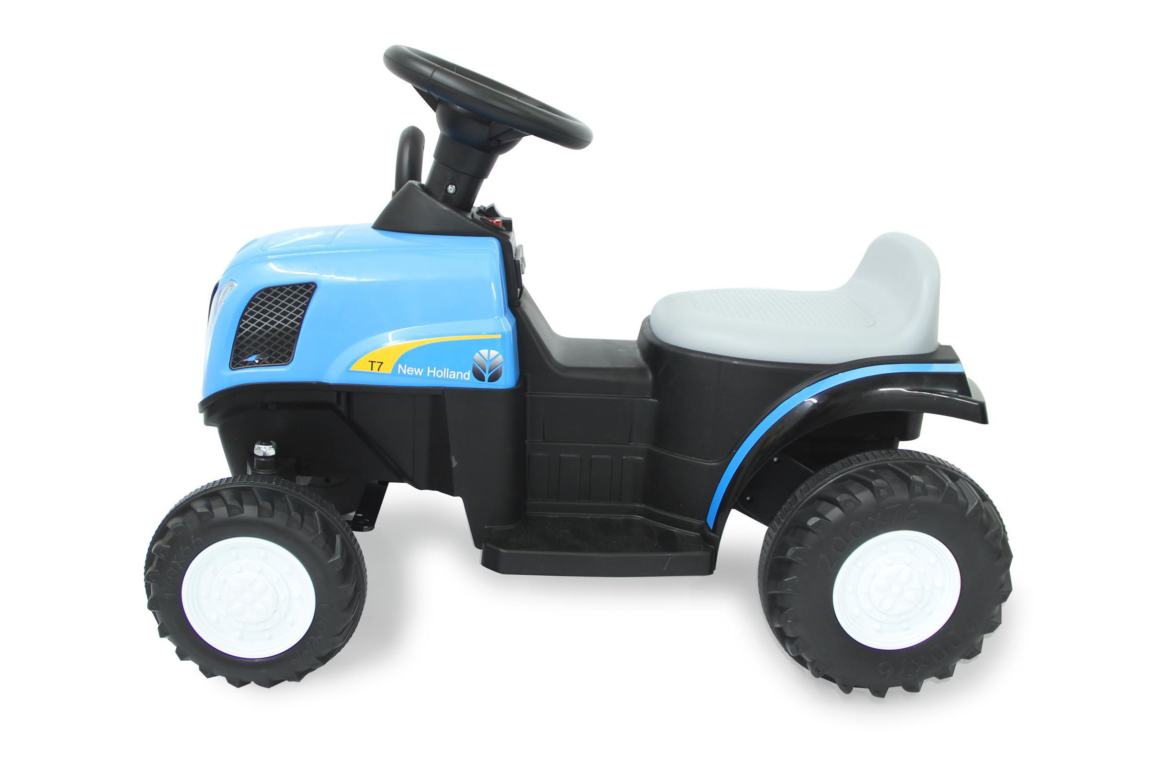JAMARA Ride-on Traktor New Holland mit Anhänger Kinderfahrzeug Blau