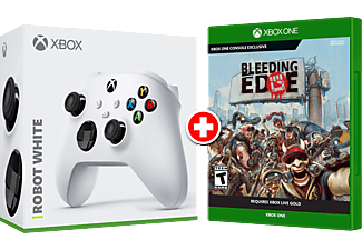 MICROSOFT Xbox vezeték nélküli kontroller (Robot White) + Bleeding Edge