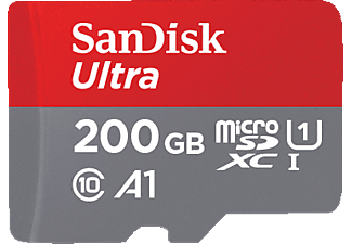 SANDISK Ultra, Micro-SDXC Micro Speicherkarte, 200 GB, 120 MB/s