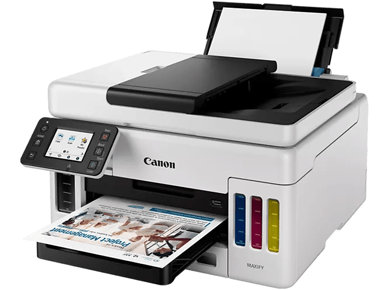 CANON Multifunktionsdrucker MAXIFY GX6050, Weiß/Schwarz 15.5 | MediaMarkt kaufen Refill-System, Farbe, Tinte, Wi-Fi/LAN, S/min online