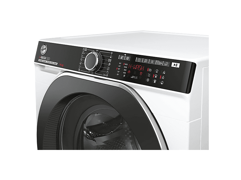 Lavadora carga frontal - Hoover H-WASH 500 HWP414AMBC/1-S, 14kg, 1400rpm, Motor Inverter, Wi-Fi, Función Vapor, Blanco – imagen 2