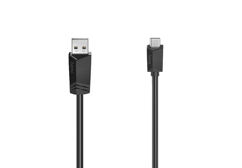 Cable USB A A USB C Hama 00200633 Negro - Comprar online en