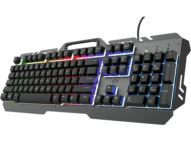 Pack gaming  Trust GXT 794, Ratón inalambrico, Teclado compacto TKL,  Retroiluminación, Negro