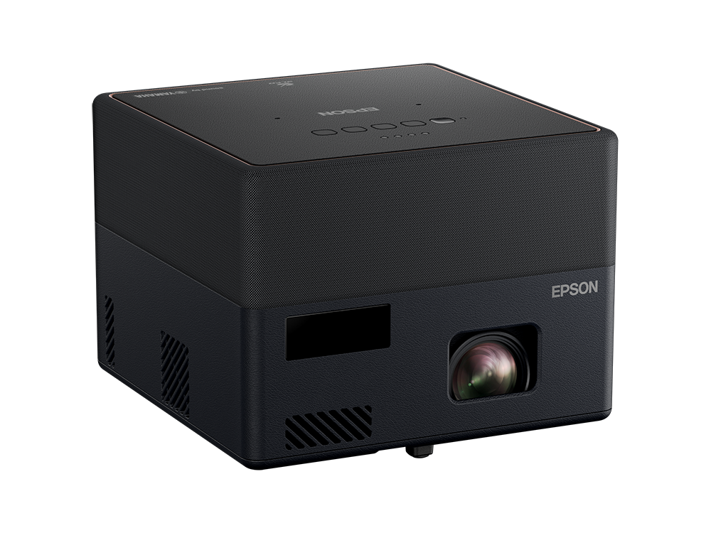 Mini proyector - Epson EF-12, 1000 lm, Full HD, Láser, USB-A, USB-B, HDMI, Miracast, Altavoz Yamaha, Negro