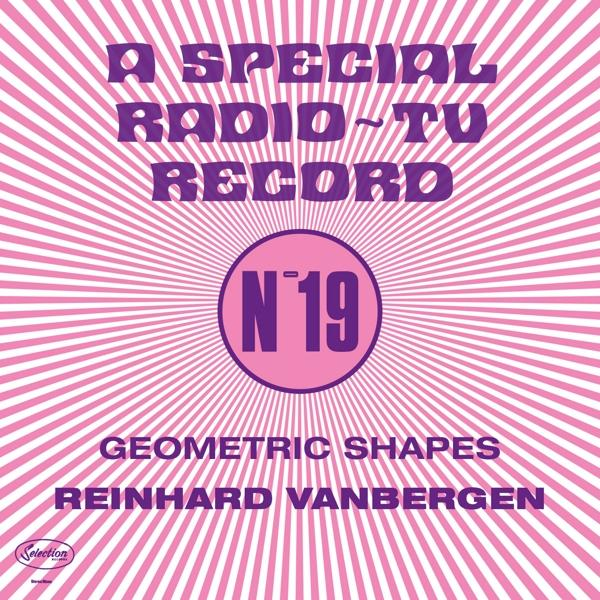 Albumhoes. Roze en witte stralende strepen. Tekst: A Special Radio-Tu Record. Geometric Shapes.