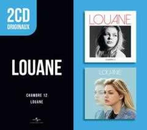 Pochette de l'album Louane, 2CD. Portrait de femme. Noir et blanc et couleur.