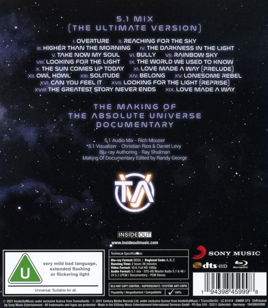 Rückseite einer Dokumentation über die Entstehung des absoluten Universums.