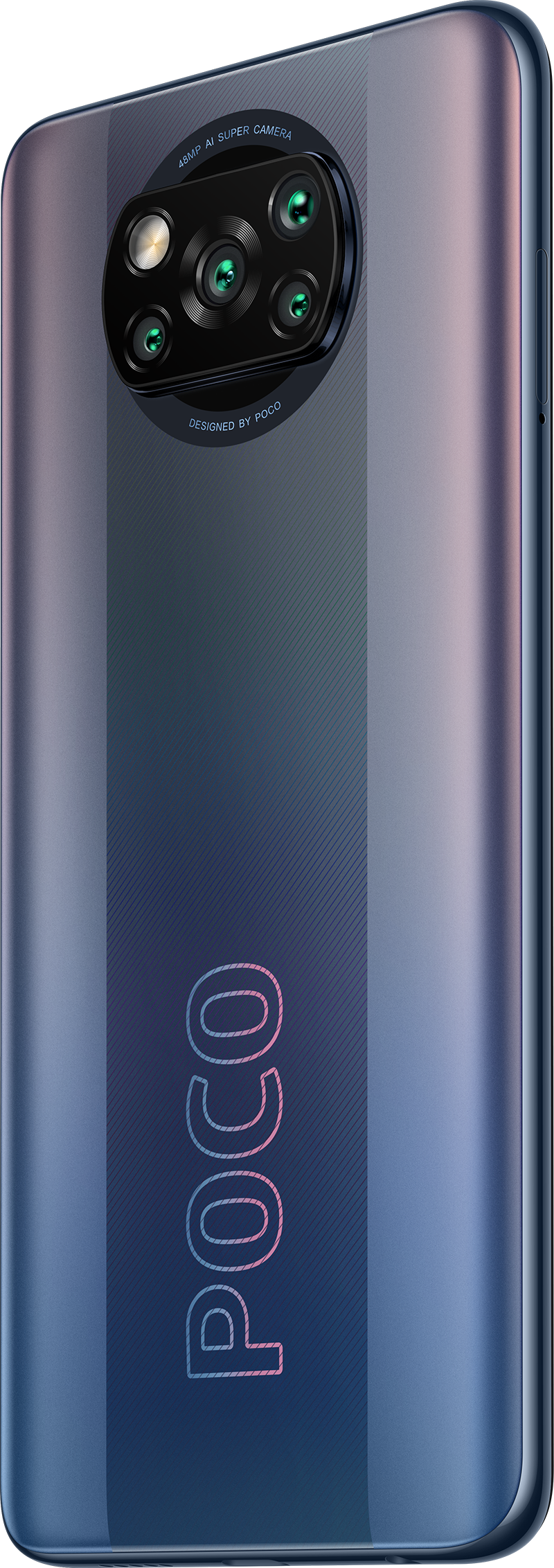Eine Telefonrückseite mit POCO-Logo und einer Kamera.