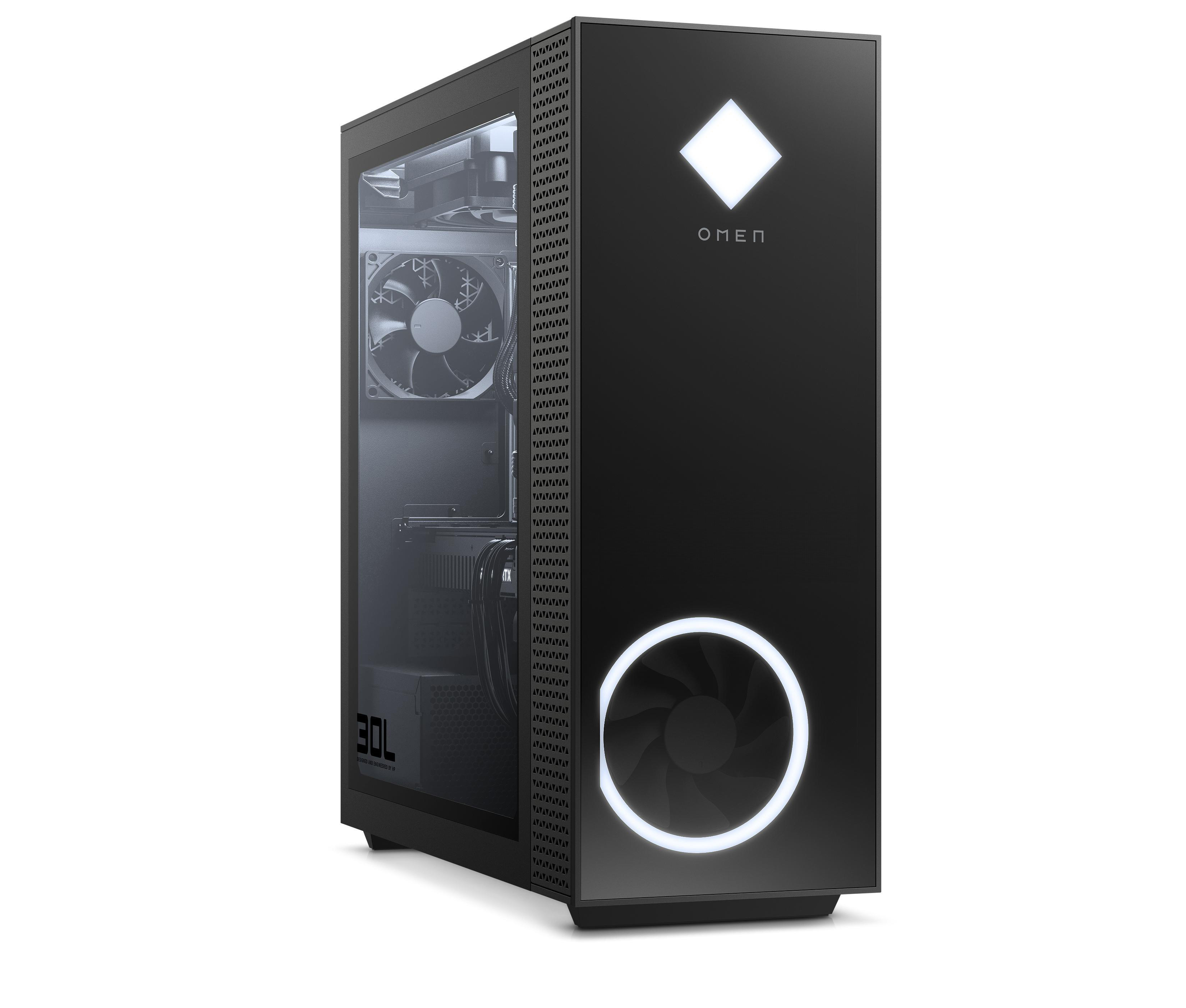 Home HDD, GeForce PC HP Prozessor, NVIDIA, 1 Intel® GDDR6 1 Bit), RAM, OMEN i7-10700K Windows TB TB (64 SSD, 10 Gaming Grafikspeicher mit 3070 16 GT13-0300ng, RTX™ GB