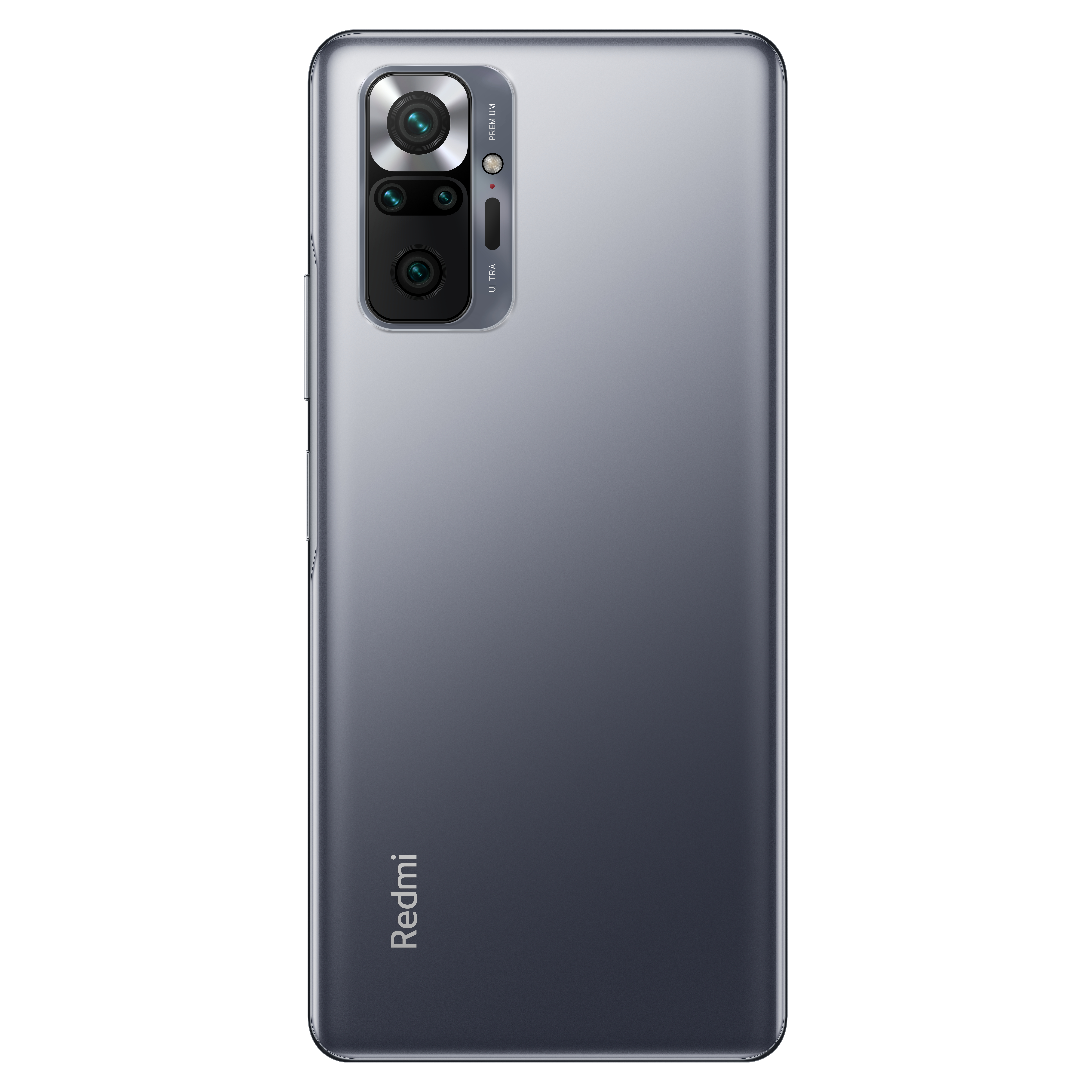 Rückseite eines Redmi-Mobiltelefons, Grauton mit Kameramodul.