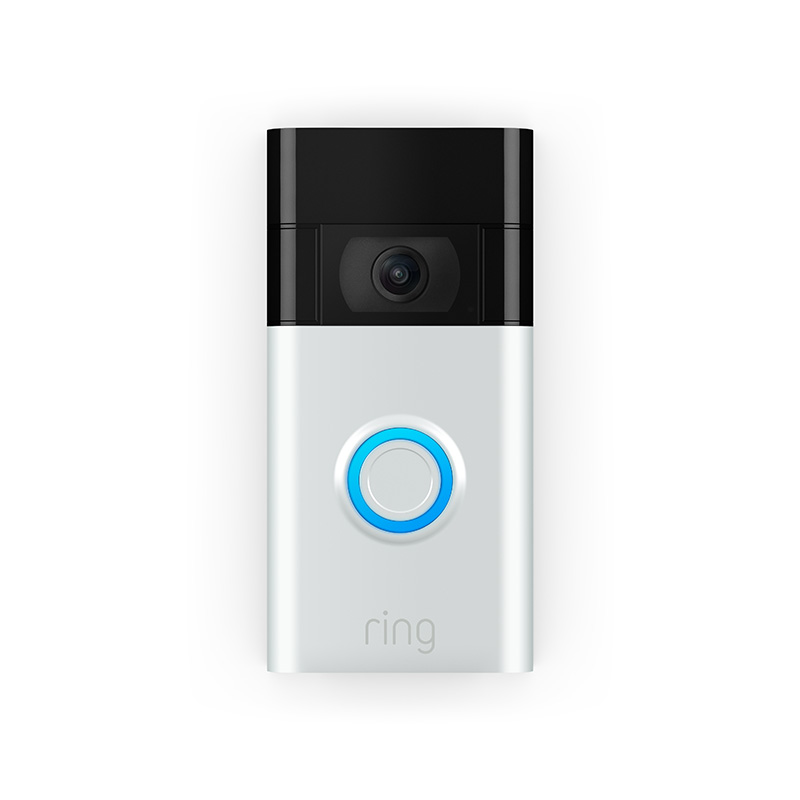 RING Video Doorbell 2.Gen, Videotürklingel Satin/Nickel (KGY-00052)  Video-Türklingel (Anzahl Kameras: 1, für Außen, Nachtsichtfunktion, Akkubetrieb, Grau)