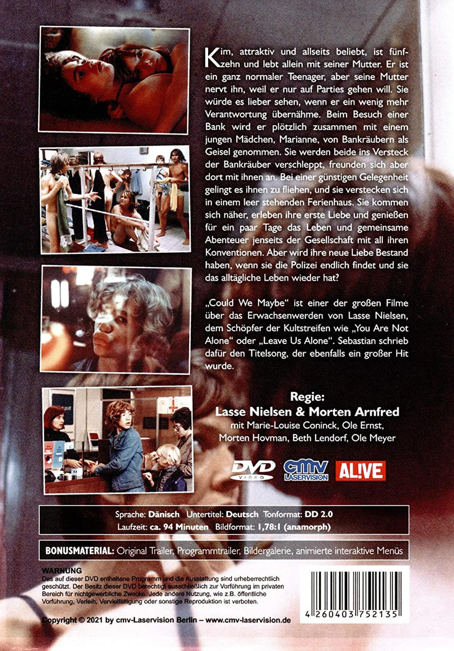 Rückseite einer DVD-Hülle mit mehreren Bildern und Text. Der Text ist in mehreren Sprachen.