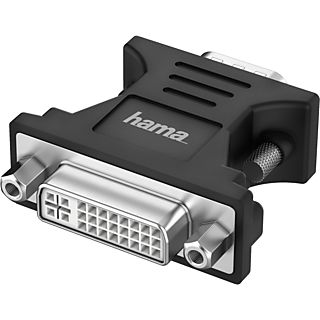 Adaptador - Hama 00200341, De conector VGA a enchufe DVI, Negro
