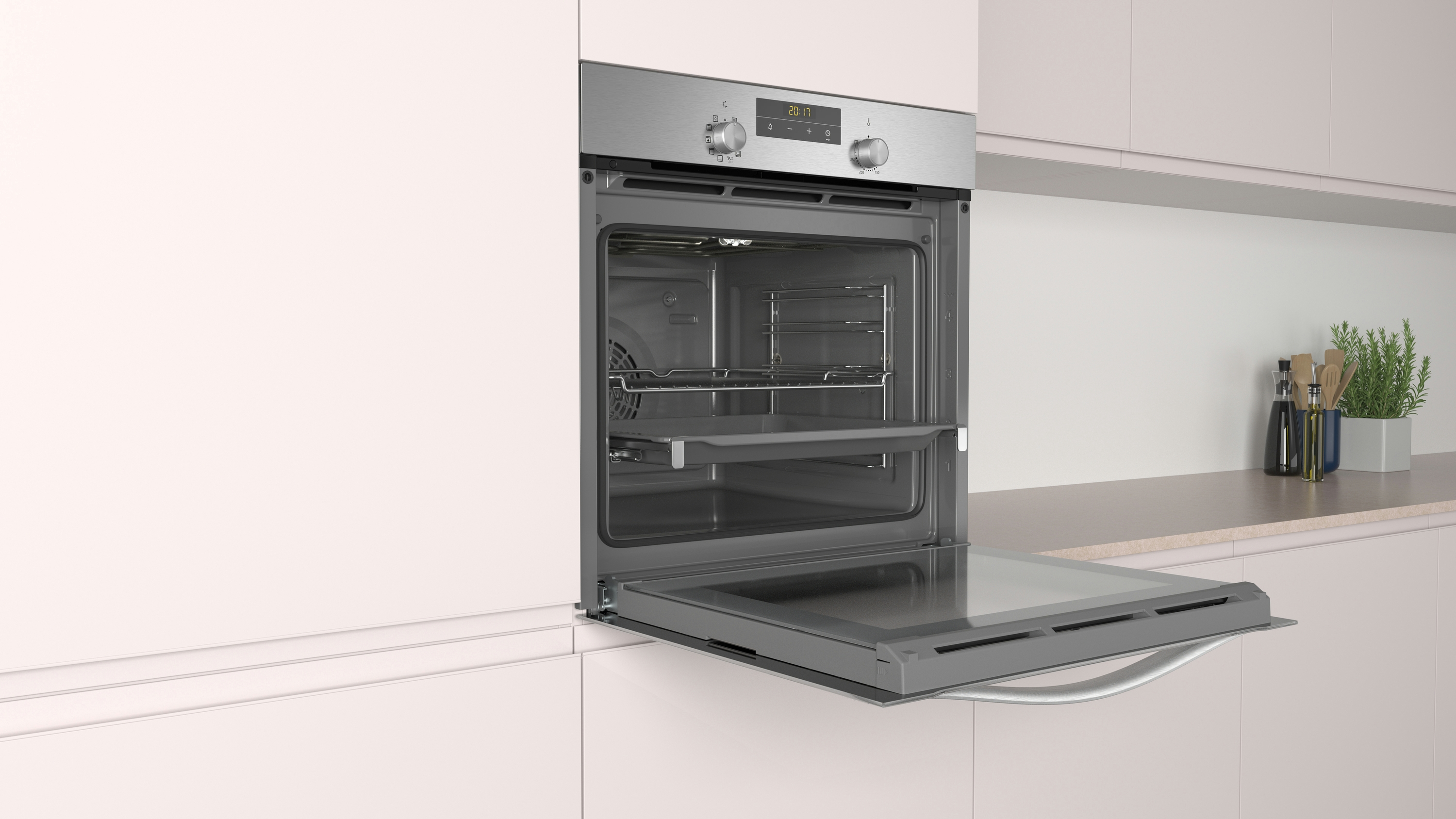 Horno - Balay 3HB5131B0, 595 mm, 71 l, 3400 W, Multifunción, Integrable, Aqualisis, Bloqueo infantil, Inox