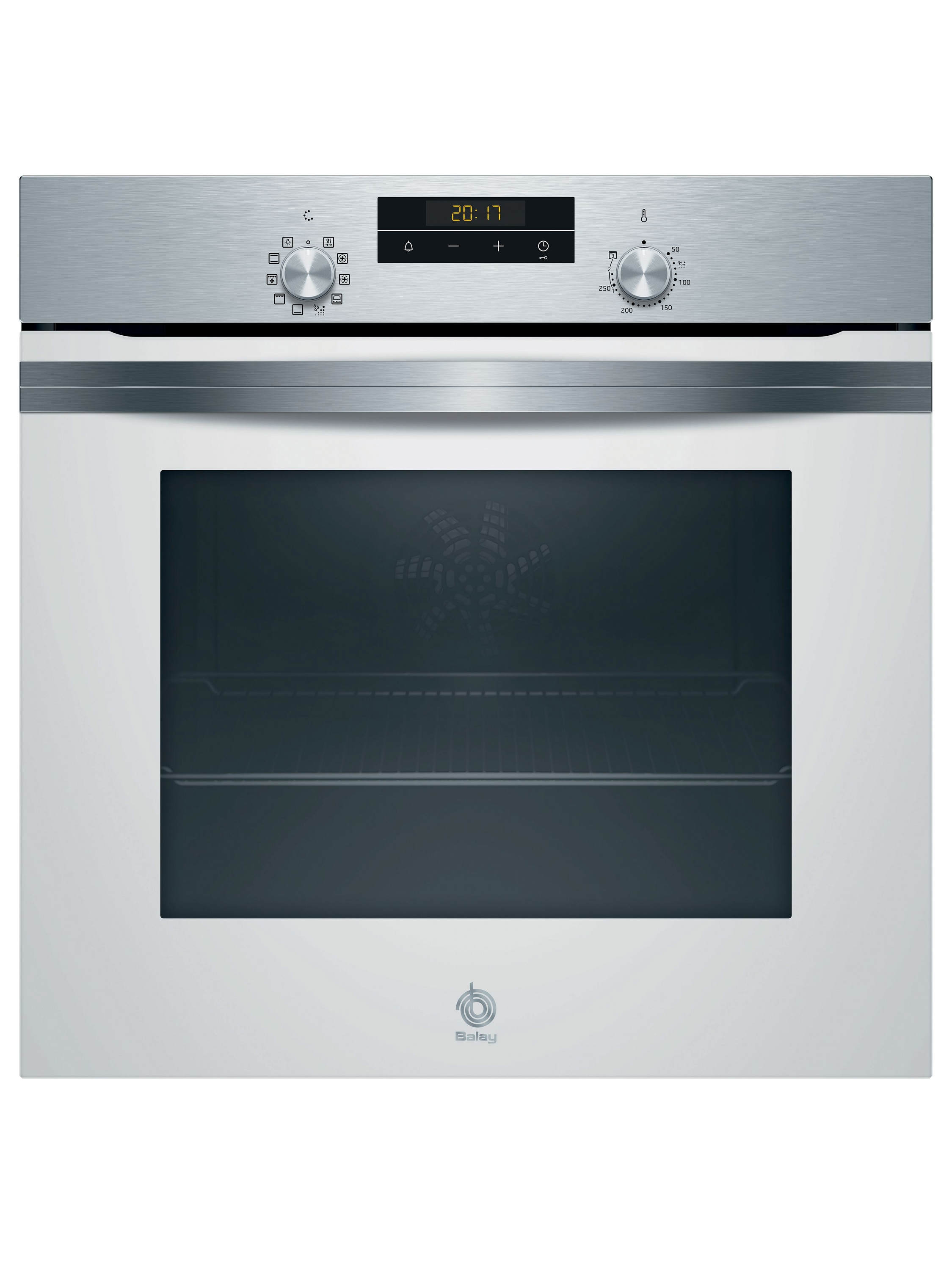 Horno - Balay 3HB5131B0, 595 mm, 71 l, 3400 W, Multifunción, Integrable, Aqualisis, Bloqueo infantil, Inox