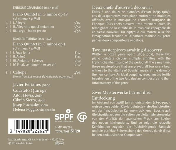 Javier Perianes, Cuarteto Quiroga - Klavierquintette  - (CD)
