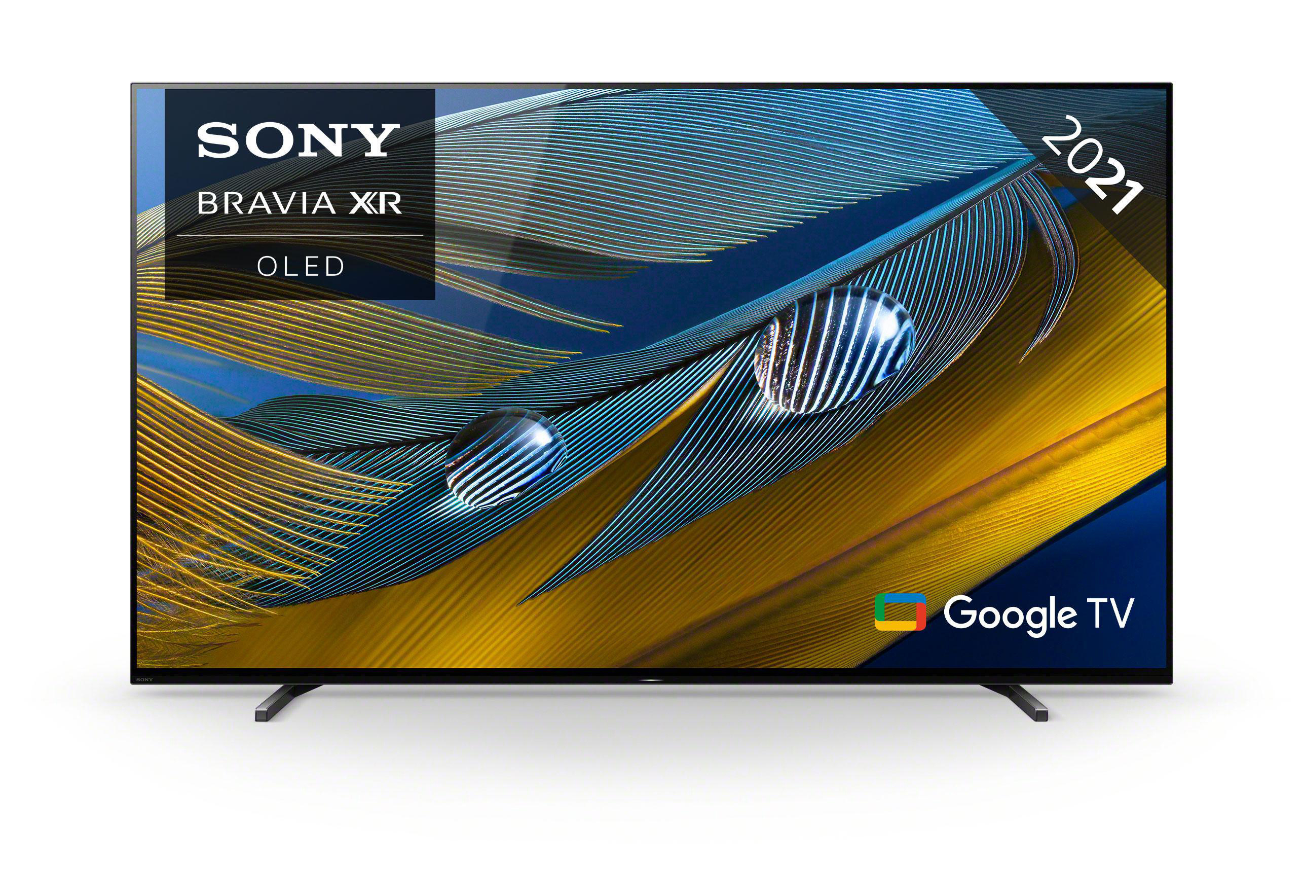 SONY XR-55A80J OLED TV (Flat, 55 Zoll / 139 cm, OLED 4K, SMART TV, Google TV)