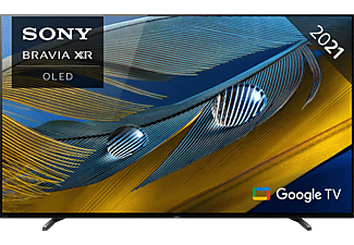 SONY XR-55A80J OLED TV (Flat, 55 Zoll / 139 cm, OLED 4K, SMART TV, Google TV)